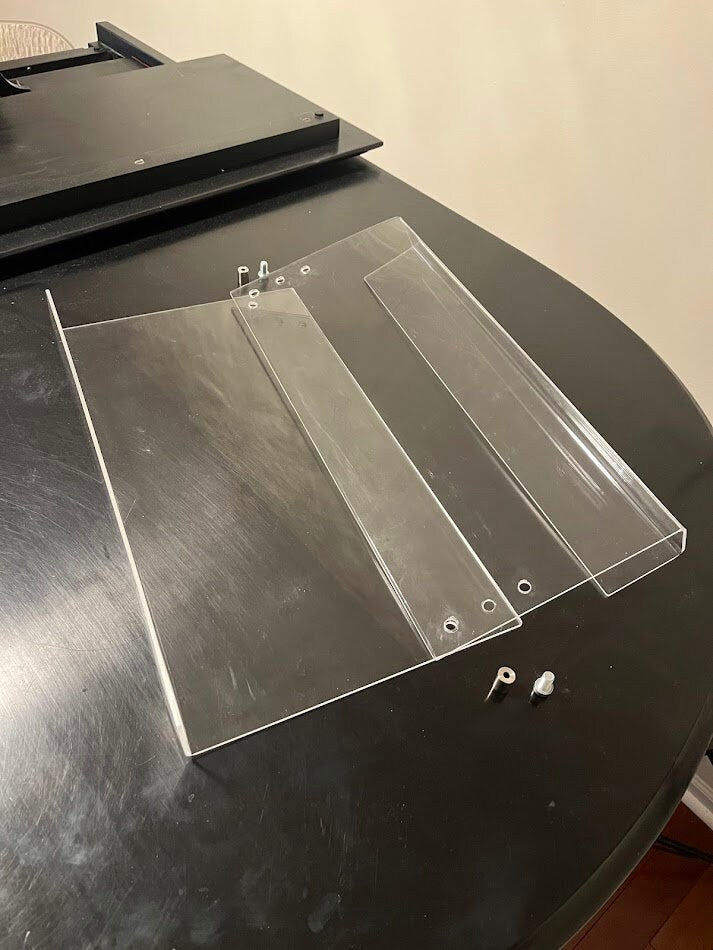 Grand Upright Piano Acrylic Music Stand (Width 24") - Height Adjustable