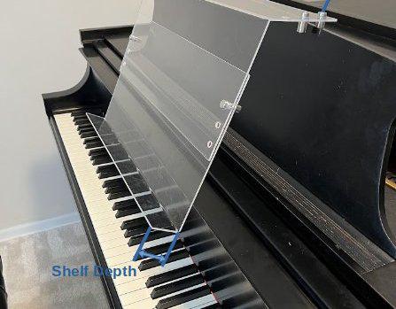 Grand Upright Piano Acrylic Music Stand (Width 24") - Height Adjustable