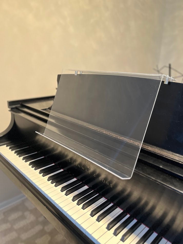 Grand Upright Piano Acrylic Music Stand (Width 24") - Depth Adjustable