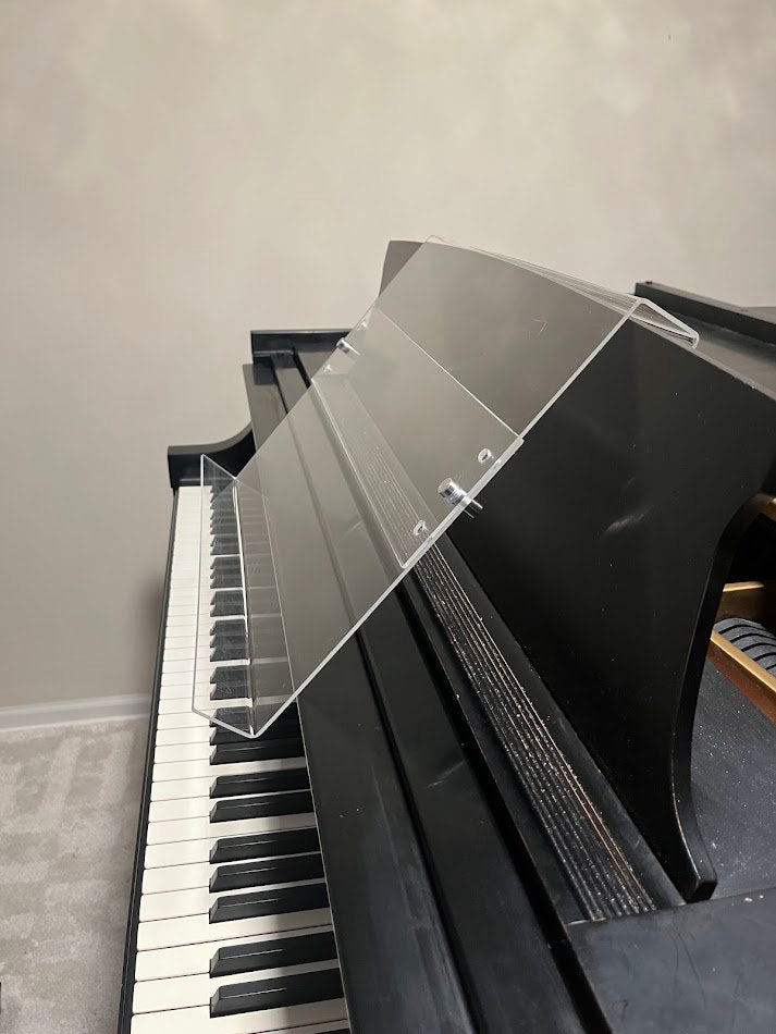 Grand Upright Piano Acrylic Music Stand (Width 18") - Height Adjustable