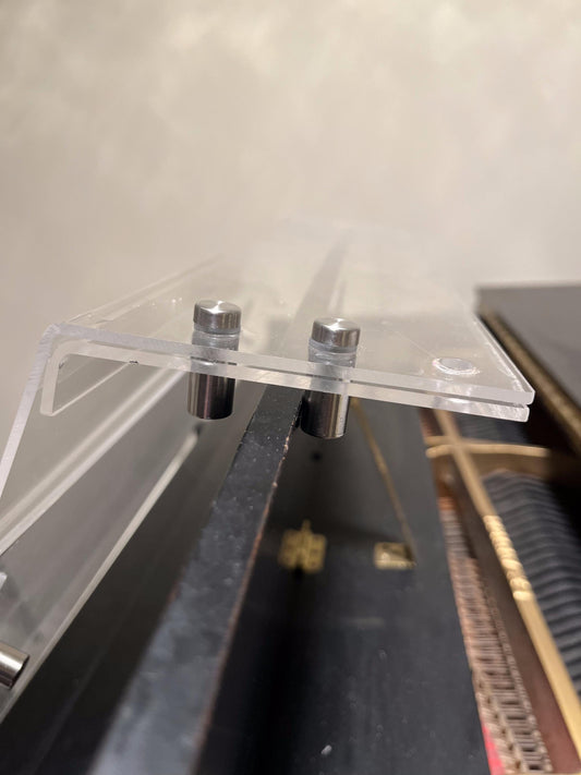 Grand Upright Piano Acrylic Music Stand (Width 18") - Heavy Duty - Depth & Height Adjustable