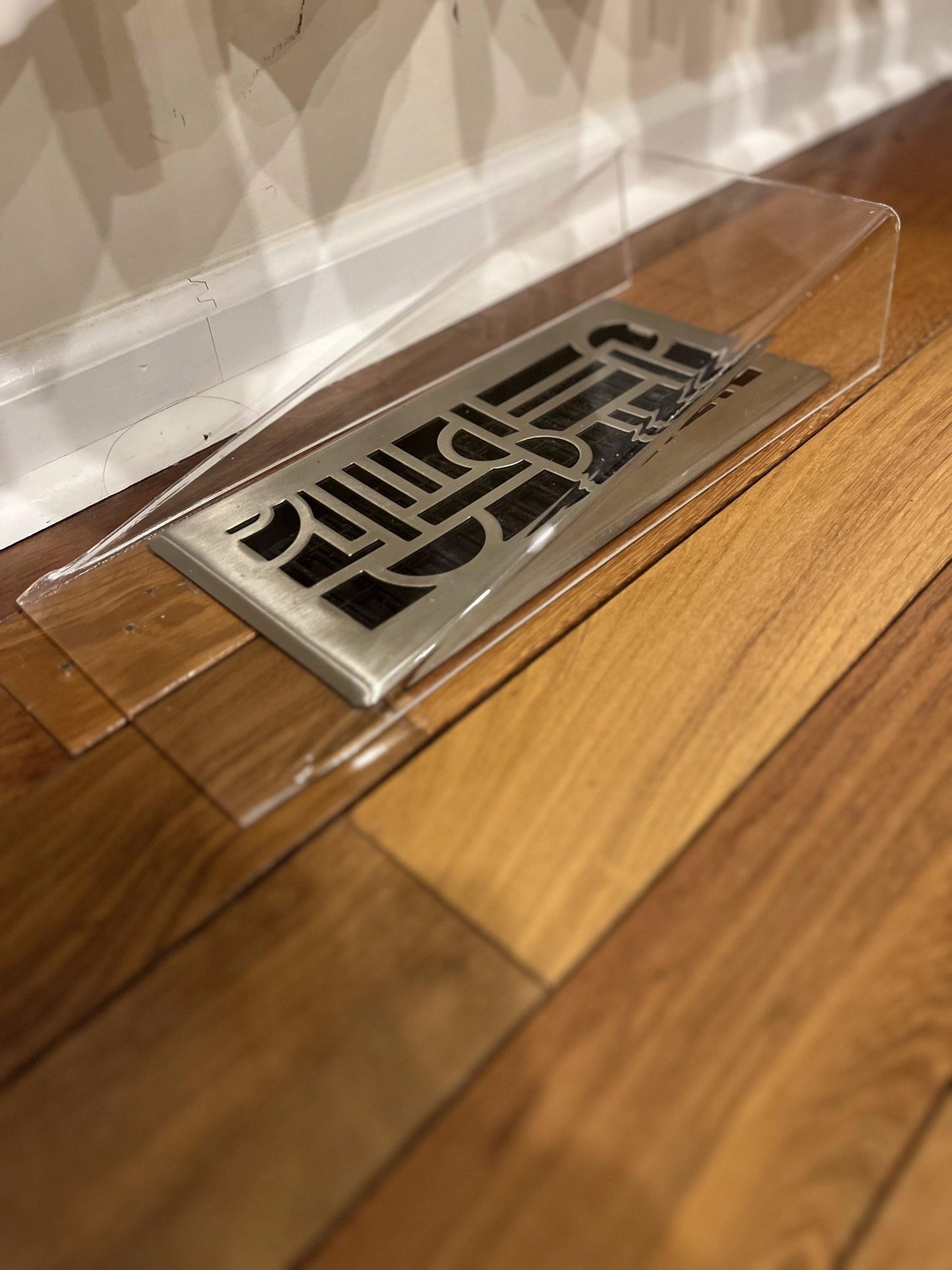 Modern Floor Register Vent Acrylic Air Deflector - Side Opening - Basic