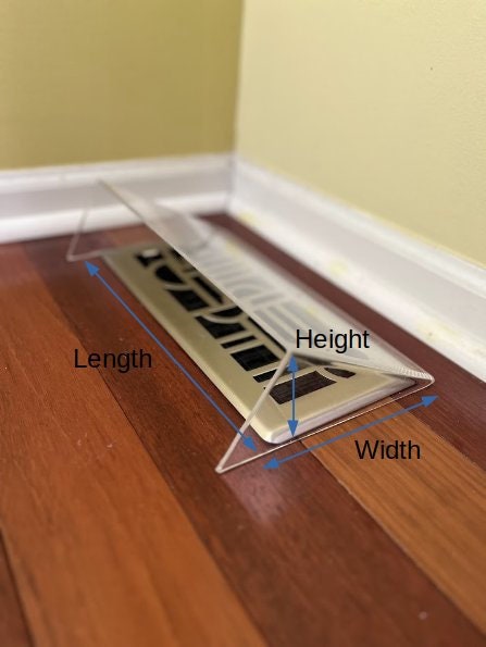 Modern Floor Register Vent Acrylic Air Deflector - Basic