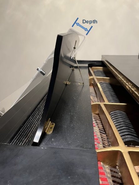 Grand Upright Piano Acrylic Music Stand (Width 24") - Height Adjustable
