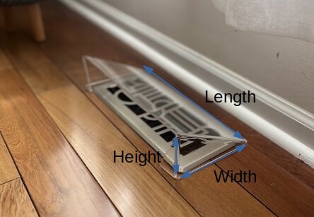 Modern Floor Register Vent Acrylic Air Deflector