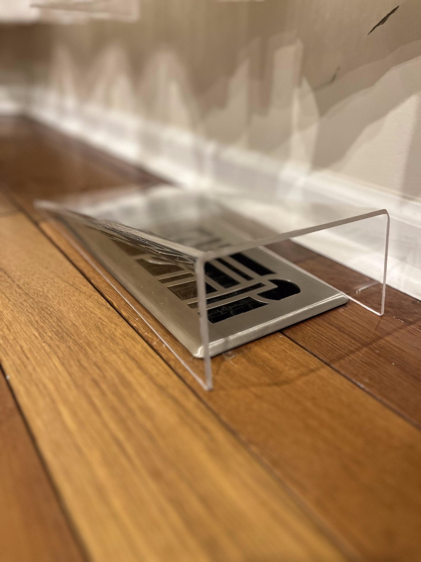 Modern Floor Register Vent Acrylic Air Deflector - Side Opening - Basic