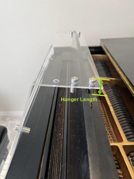 Grand Upright Piano Acrylic Music Stand (Width 18") - Heavy Duty - Depth Adjustable