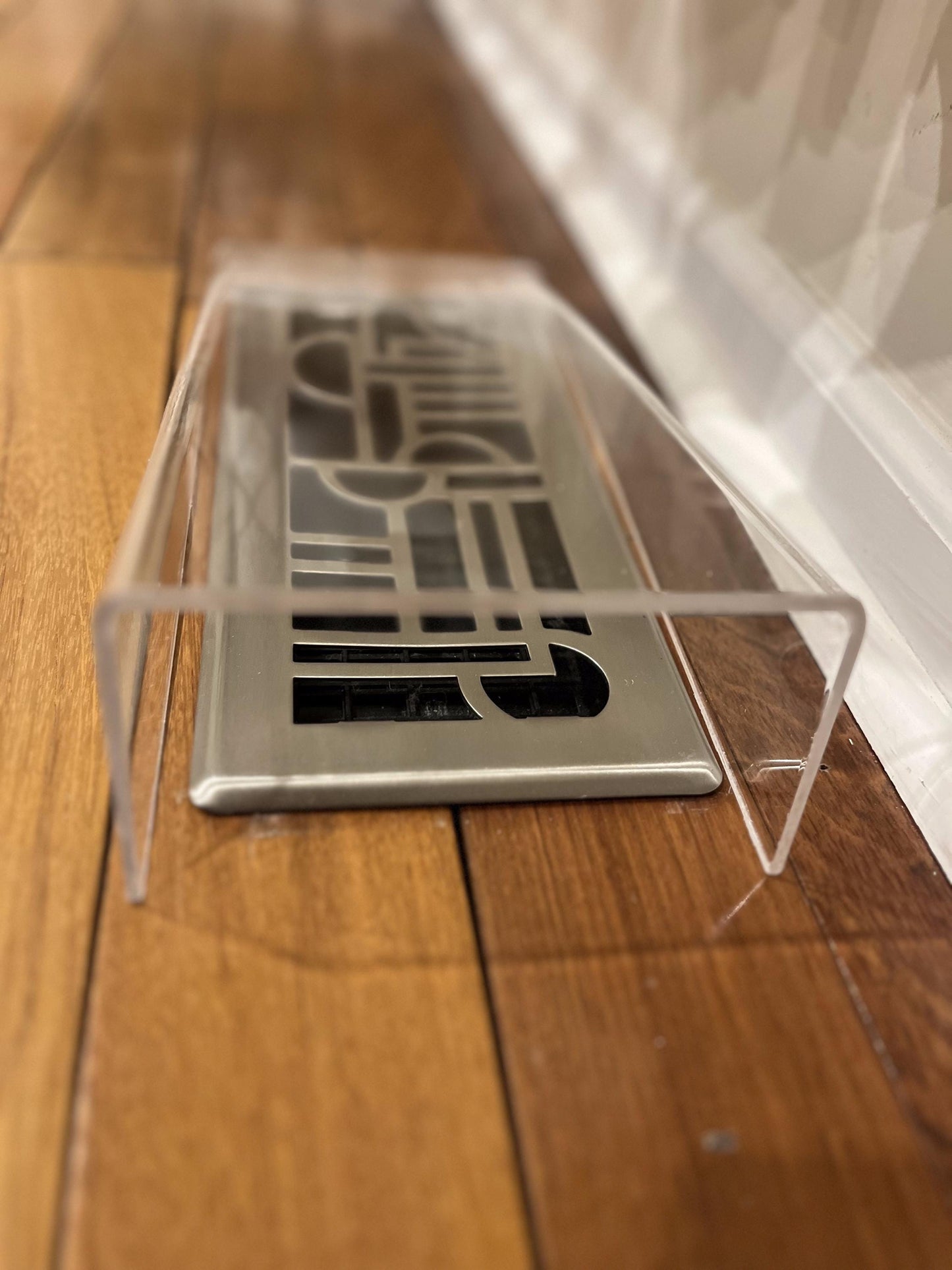 Modern Floor Register Vent Acrylic Air Deflector - Side Opening - Basic