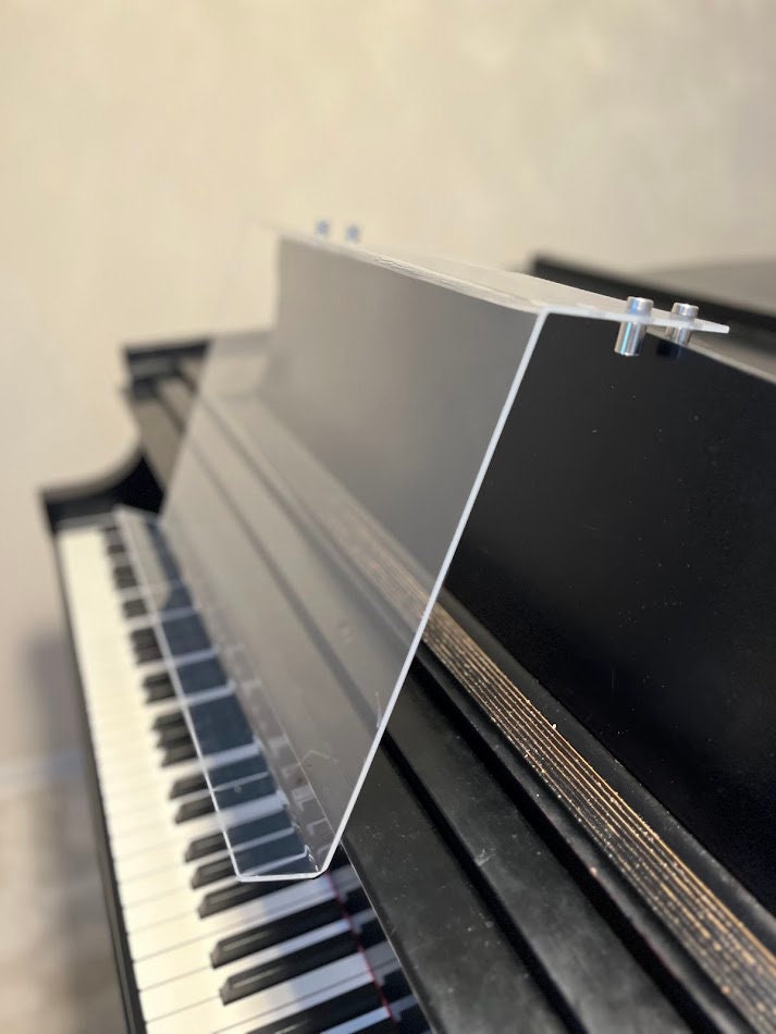 Grand Upright Piano Acrylic Music Stand (Width 18") - Heavy Duty - Depth Adjustable