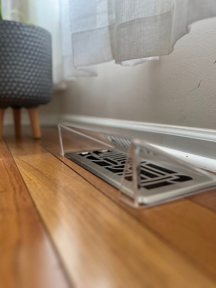 Modern Floor Register Vent Acrylic Air Deflector