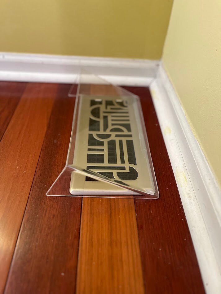 Modern Floor Register Vent Acrylic Air Deflector - Basic