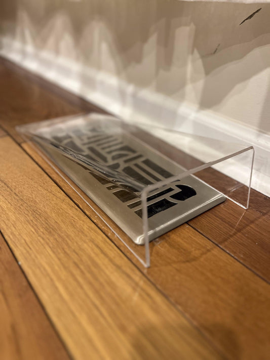 Modern Floor Register Vent Acrylic Air Deflector - Side Opening - Basic